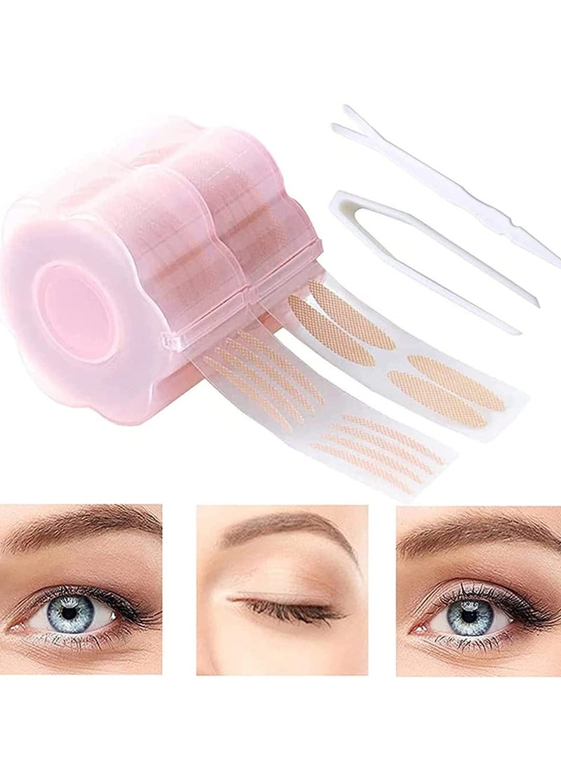 KASTWAVE - Eyelid Tape, Invisible Double Eyelid Lift Strips Instant Eyelid Stickers, Self-Adhesive Eye Tapes Fiber for Hooded Droopy Uneven Mono-eyelids, Big Eye Tools with Fork Rods & Tweezers 1200 Pcs - Image 1