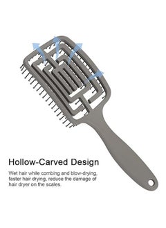 General Nylon bristle detangling brush, professional curved hair brush for men and women, detangling brush for wet and dry, frizzy, thick and smooth hair  - Image 4