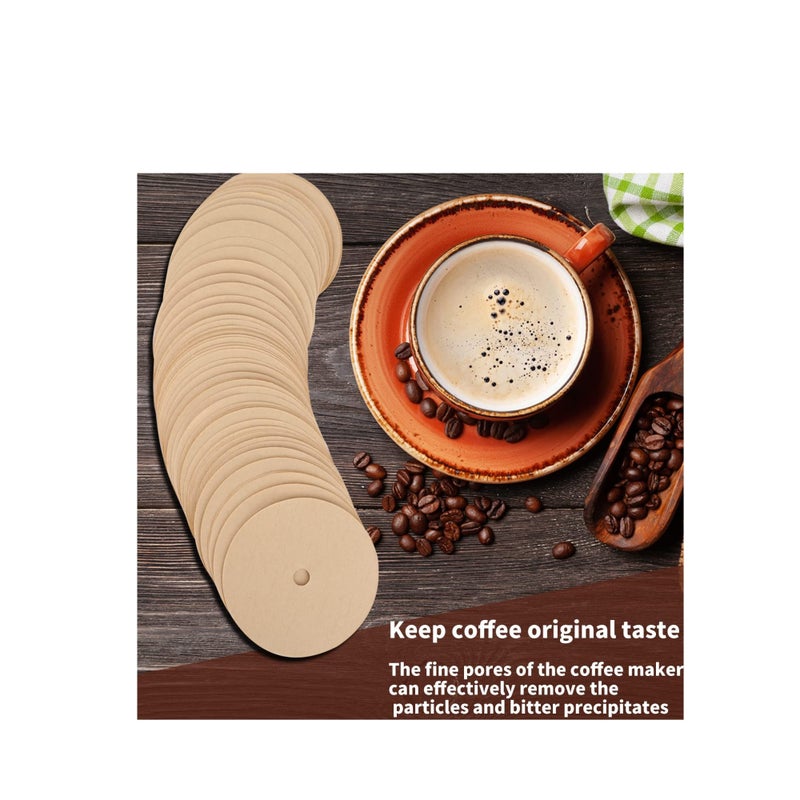 SOLARAE 200Pcs Disposable Coffee Paper Filter Unbleached Percolator Coffee Filters, 3.75In Disposable Coffee Paper Filter, Disc Coffee Filters for Bozeman Percolator (Brown) - Image 5