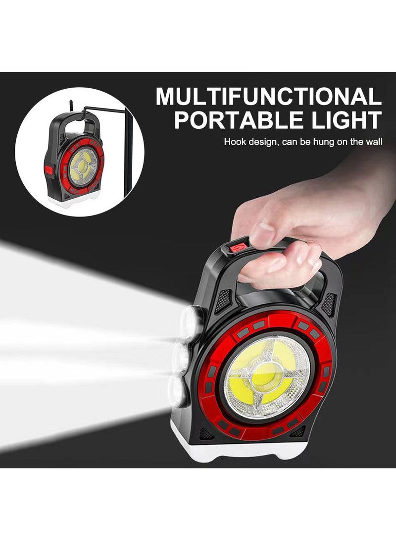 Portable Solar Powered Flashlight USB Rechargeable Outdoor Waterproof Camping Light - Image 5