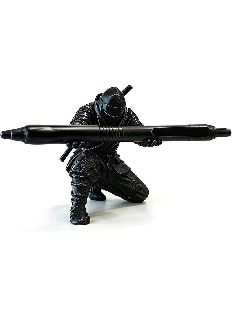 3D Printed Ninja Pen Holder - Cool Ninja Figurine Pen Stand, Decorative Desk Organizer for Office u0026 Home - Image 1