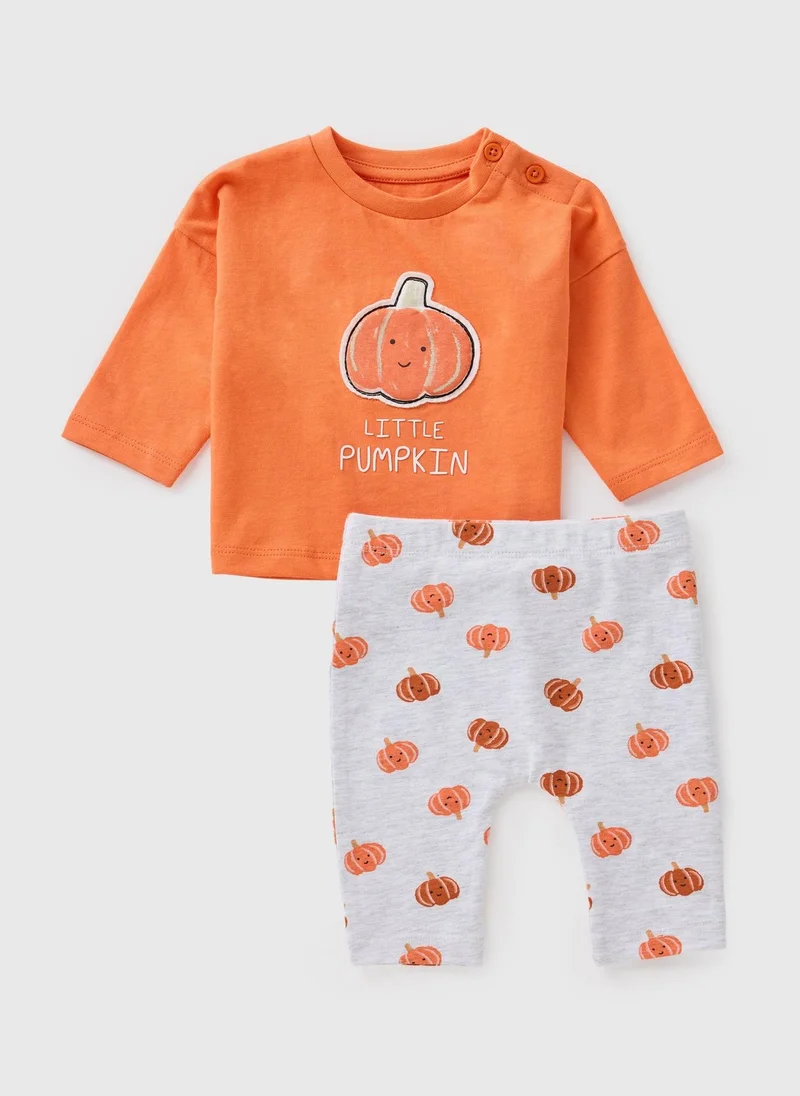 Matalan Baby Orange Top & Legging Set