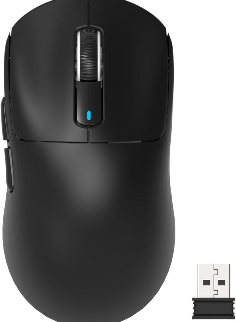 Attack Shark Shark Attack X3 Wireless Lightweight Gaming Mouse with 2.4G/USB-C Wired/Bluetooth Tri-Mode Up to 26,000 DPI PAW3395 Optical Sensor, 5 Programmable Buttons for PC/Laptop/Win/Mac Black - Image 1