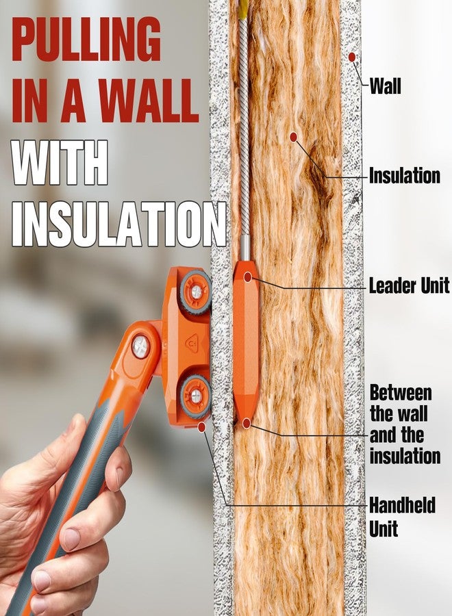 Craimil Magnetic Wire Puller for Electrical Wiring - Rare-Earth Magnets, Stainless-Steel Leader for Easy Cable Pulling in Walls & Tight Spaces, Doubles as Stud Finder, Includes High-Quality Hard Plastic Case - Image 5