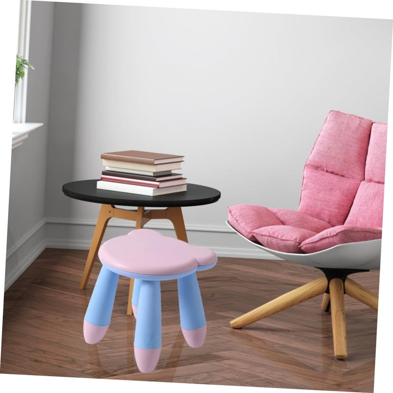 Pink Cartoon Bear Stool Thickened Anti Slip Plastic Footstool for Home Preschool Use - Image 3
