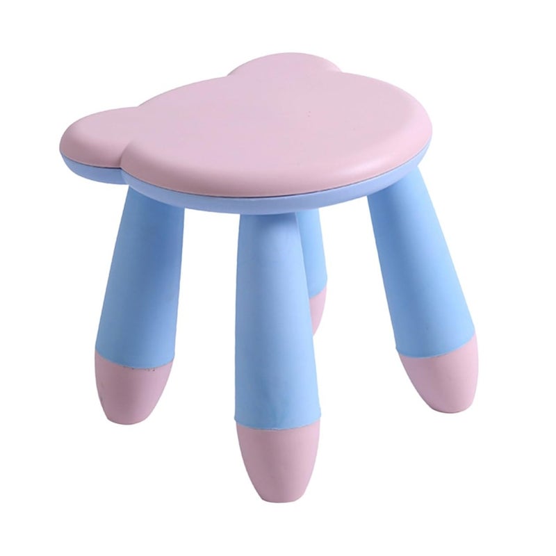 Pink Cartoon Bear Stool Thickened Anti Slip Plastic Footstool for Home Preschool Use - Image 2