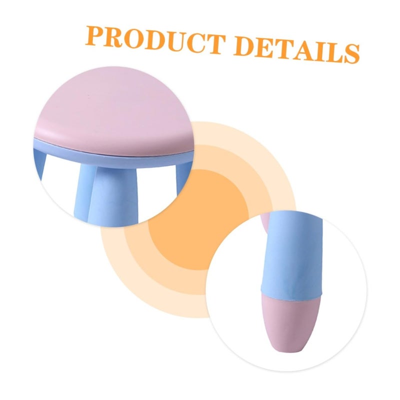 Pink Cartoon Bear Stool Thickened Anti Slip Plastic Footstool for Home Preschool Use - Image 5