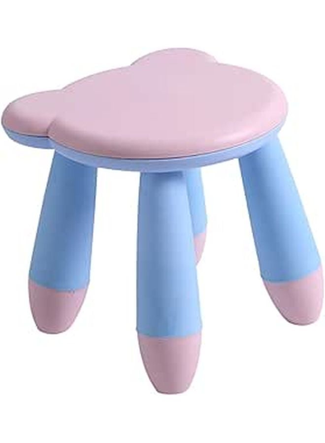 Pink Cartoon Bear Stool Thickened Anti Slip Plastic Footstool for Home Preschool Use - Image 1