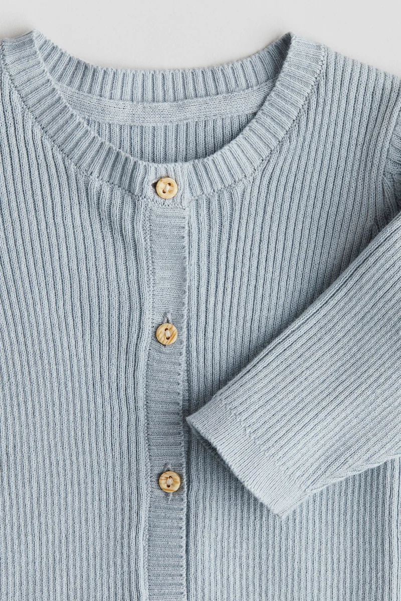 اتش اند ام Cotton-knit romper suit