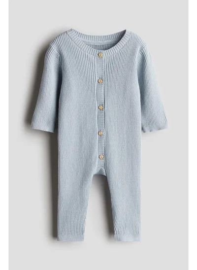 H&M Cotton-knit romper suit