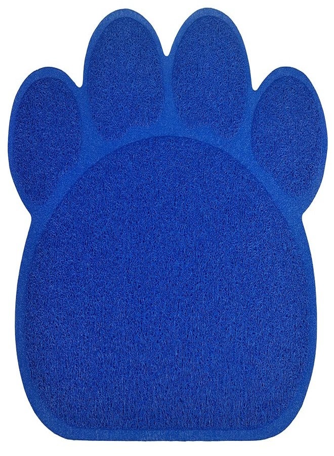 DM Paw-Shaped Large Cat Litter Box Mat, 23.5x17.5 Inches
