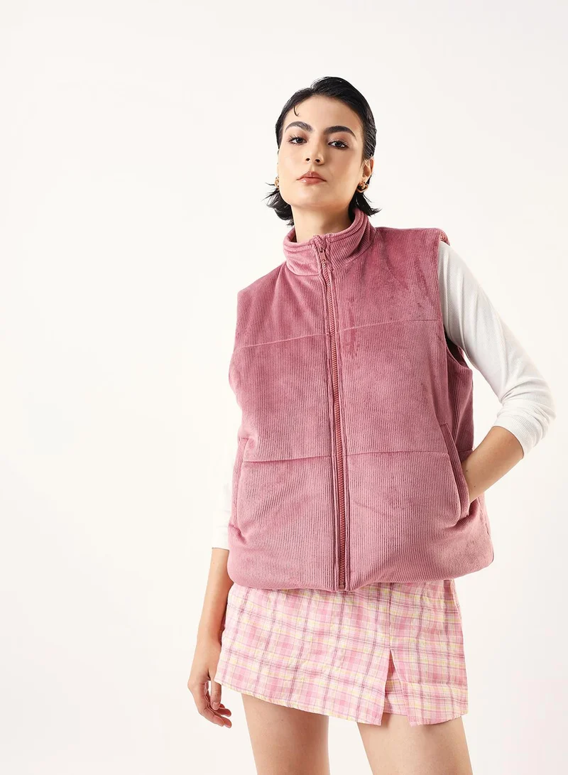 دينيس لينغو سترة نسائية مخملية ألمانية وردي مغبر بقصة منتظمة