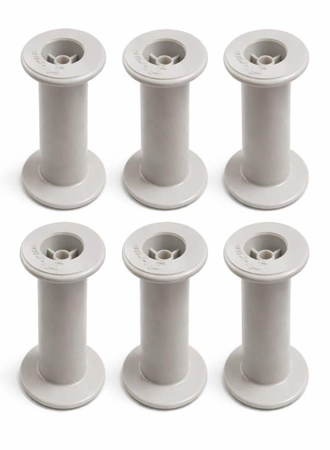GREENARTZ Plastic Bobbins Empty spools for Embroidery Zari Material, Craft Wire 67mm x 47mm Pack of (6) - Image 1