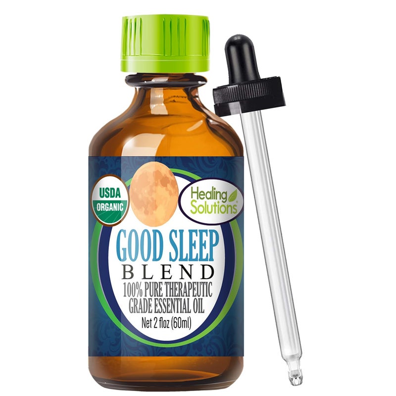Healing Solutions 2 oz Sleep Essential Oil for Diffuser, Relaxation, Organic, Pure, Undiluted - Dream Essential Blend, 60 ml Sleep Aid - Organic Diffuser Oil - Image 1