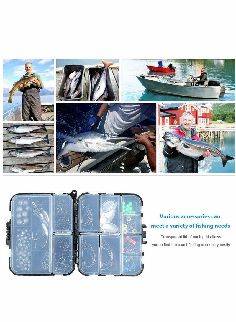 Excefore 155 Pcs Carp Fishing Tackle in Box, Fishing Accessories Kit Including Fishing Hooks, Safety Clips Hooks, Fishing Line Beads, Boilie Stops, Sea Beans, Tubing and other Accessories - Image 5