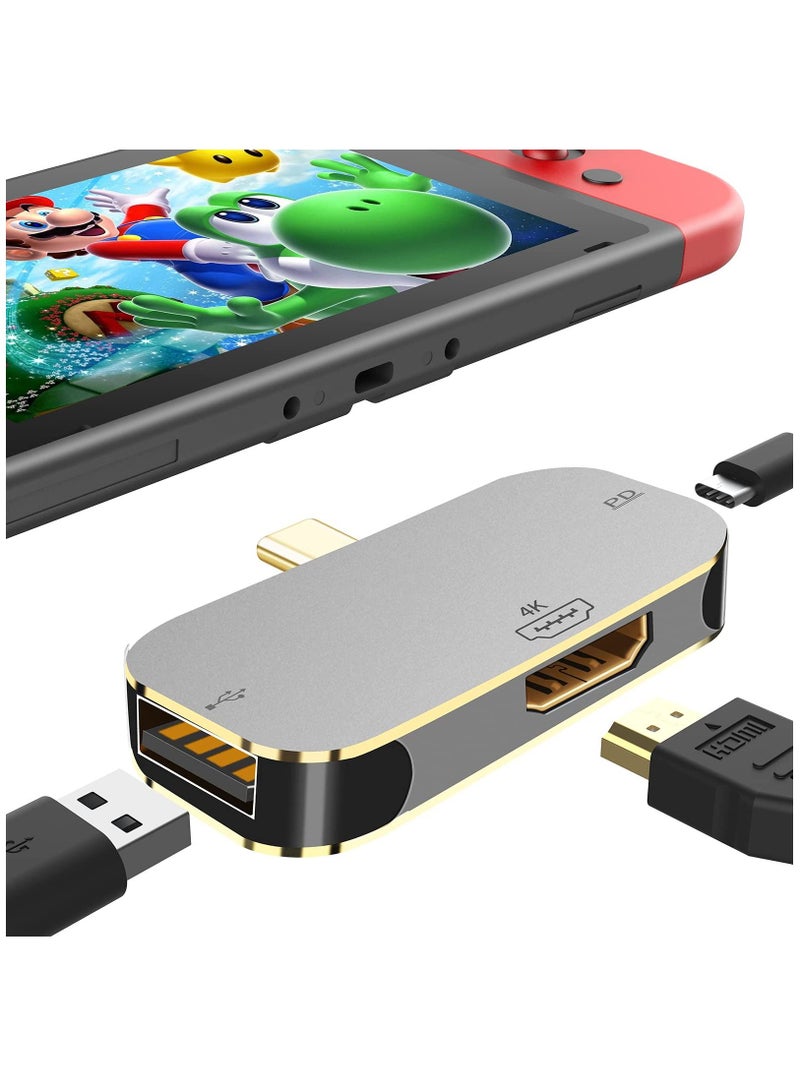 Y&D USB C to HDMI Adapter for MacBook Pro/Air, 4k@30Hz Type Converter with PD 100W Charing Port, Portable TV Dock Nintendo Switch, Compatible Samsung Dex Station - Image 1