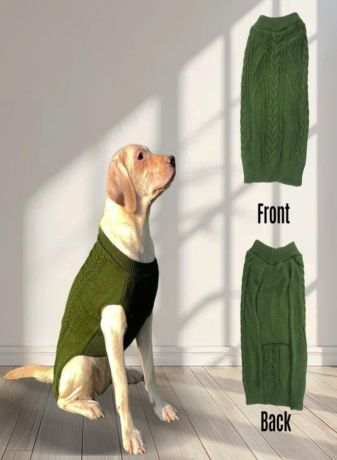 Lulala Turtleneck Dog Sweater, Dog Winter Clothes for Small Dogs Boy Girl, Warm Dog Sweater for Small Dog (Green-20 Inch) - Image 5