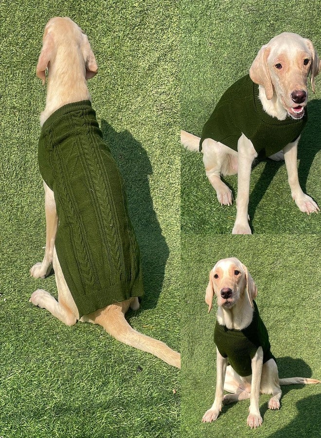 Lulala Turtleneck Dog Sweater, Dog Winter Clothes for Small Dogs Boy Girl, Warm Dog Sweater for Small Dog (Green-20 Inch) - Image 2