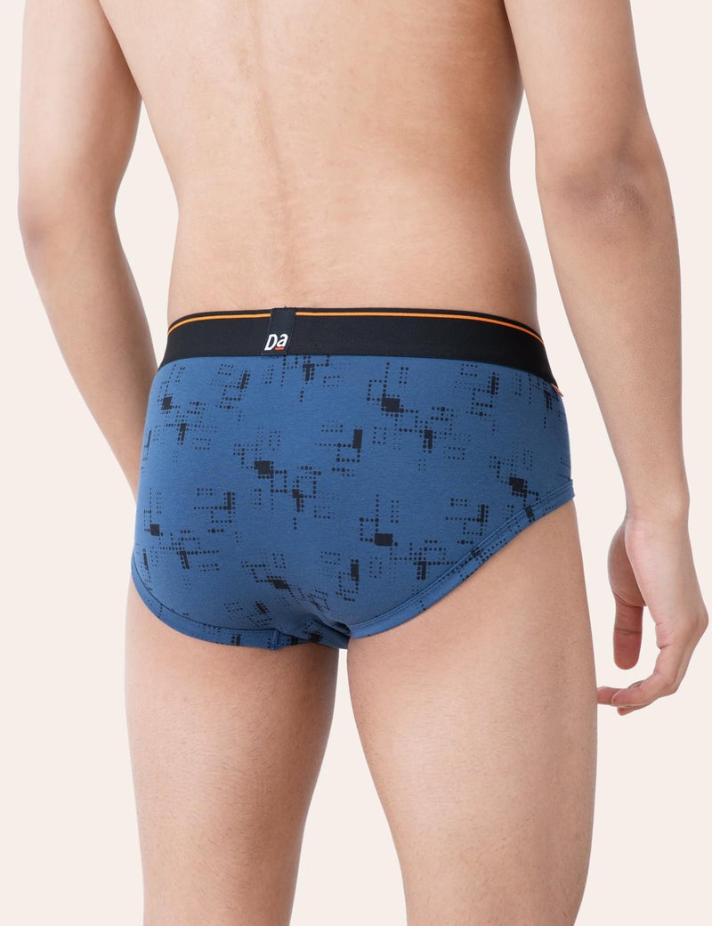 DAMENSCH Men's Cotton Blend Briefs (Pack of 3) (DAM-CTP-B-BLB-NVP-WGG-PACK-3-M_Blue Buzz, Navy Pixels, Wine Grid Game_M) - Image 5