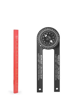 Generic Woodworking Scale Miter Saw Protractor Angle Level with Pencil Carpenter Angle Finder Measure Ruler Meter  - Image 1