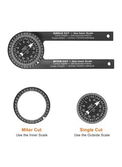 Generic Woodworking Scale Miter Saw Protractor Angle Level with Pencil Carpenter Angle Finder Measure Ruler Meter  - Image 3