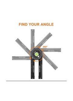 Generic Woodworking Scale Miter Saw Protractor Angle Level with Pencil Carpenter Angle Finder Measure Ruler Meter  - Image 5