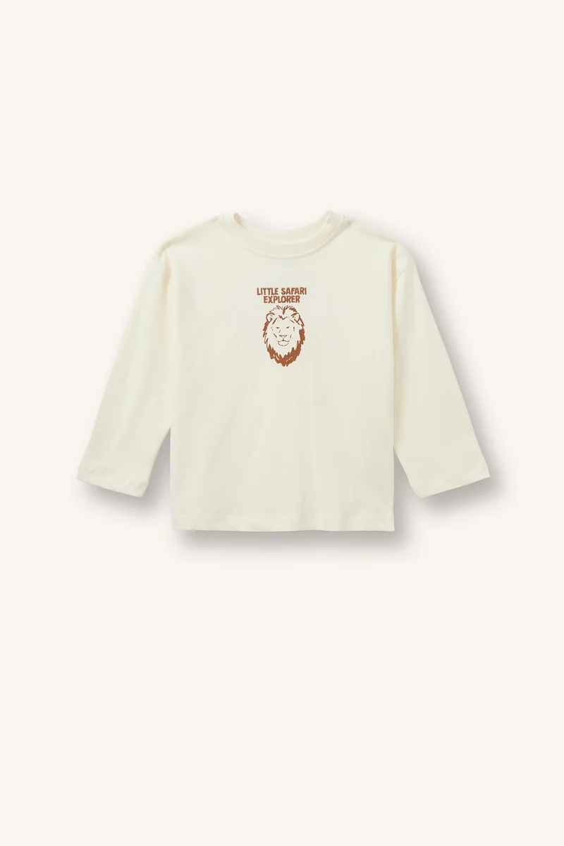 Regular Fit Animal Print Long Sleeve T-Shirt