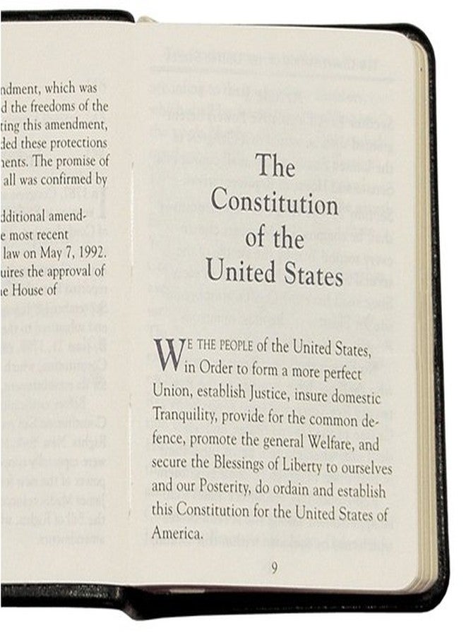 Graphic Image United States Constitution Pocket Edition, Declaration of Independence and Bill of Rights included, Genuine Leather Cover, Made in USA, 2-3/4” X 3-3/4” - Image 2