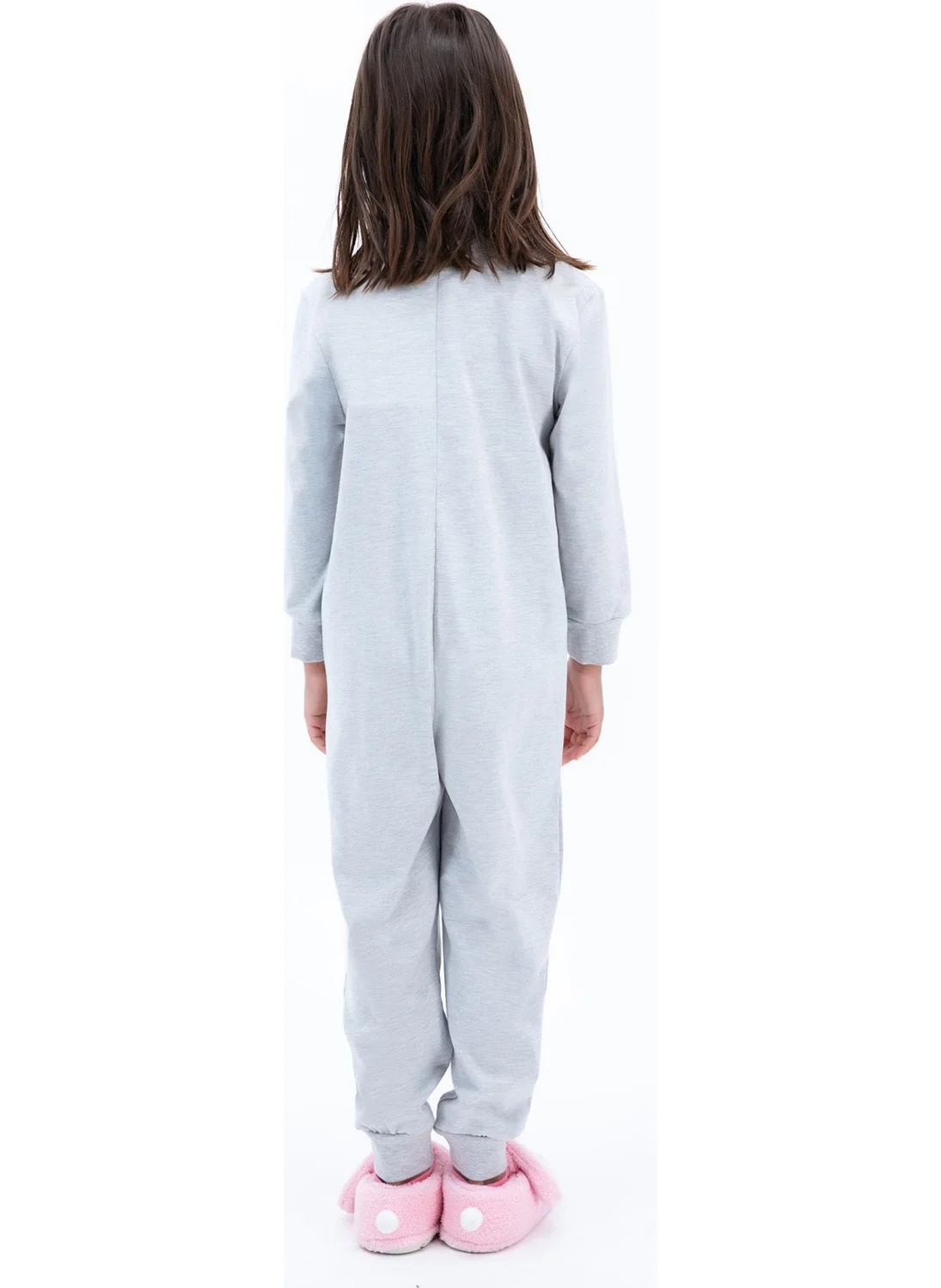 U.S. Polo Assn. Basic Beige Melange Girls Jumpsuit