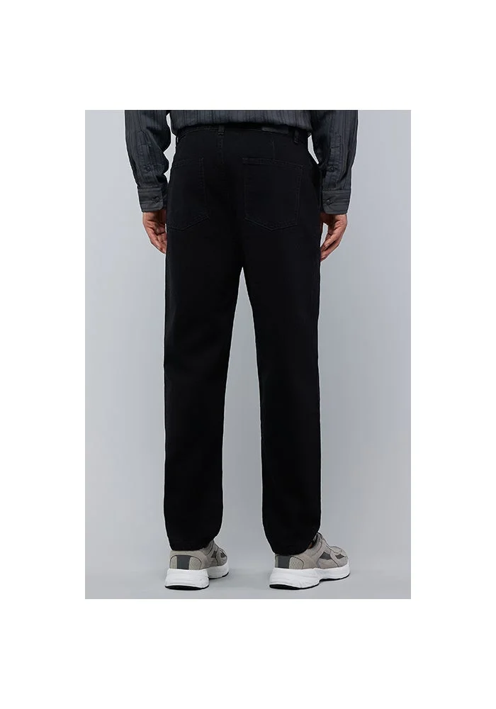 R&b  Solid Straight Fit Jeans with Button Closure for Men | Best Price UAE