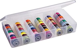 ArtBin ArtBin 8156AB Large Bobbin Box, Sewing Bobbin Organizer, [1] Plastic Storage Case, Clear - Image 1