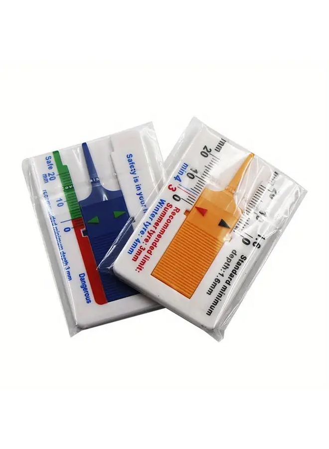 2Pcs Tire Tread Depth Gauge Dual Scale Caliper for Car Truck Trailer - Image 3