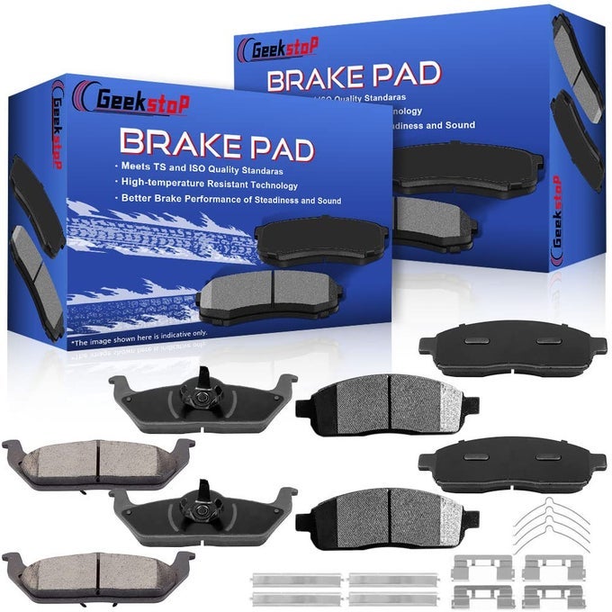 D1083 D1012 Front And Rear Disc Brake Pads Compatible With 20042008 Ford F150 20062008 Lincoln Mark Lt Ceramic Brake Pads