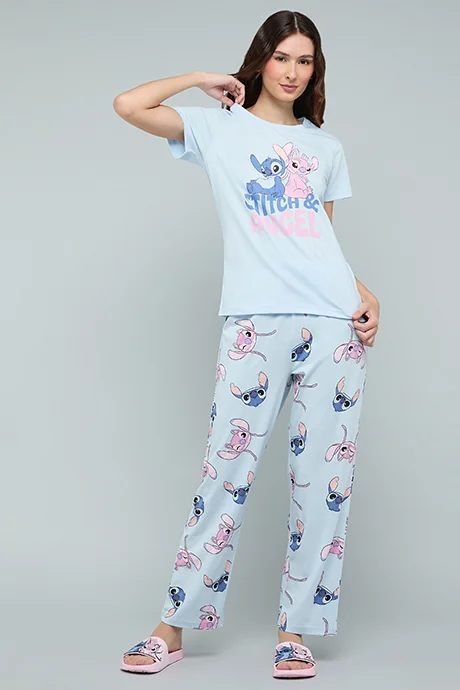 R&B Angel & Stitch Print Pyjama Set
