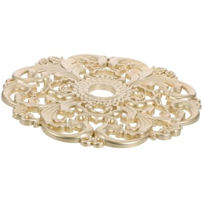 EUROPEAN STYLE PLASTIC DECORATIVE CEILING MEDALLION FLOWER DESIGN ROUND SCONCE FOR INDOOR LIGHTING AND HOME DECORATION - Image 2