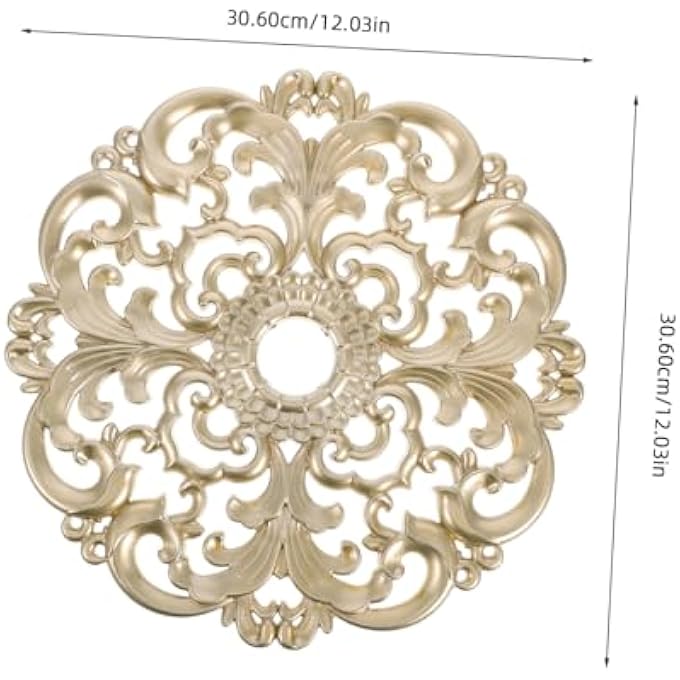 EUROPEAN STYLE PLASTIC DECORATIVE CEILING MEDALLION FLOWER DESIGN ROUND SCONCE FOR INDOOR LIGHTING AND HOME DECORATION - Image 3