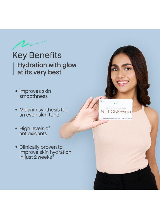 GLUTONE Glutone-Hydra | Setria Glutathione with Ceramosides Tablets for Dry Skin | For Glowing Hydrated Skin | Pack of 10 Tablets - Image 3