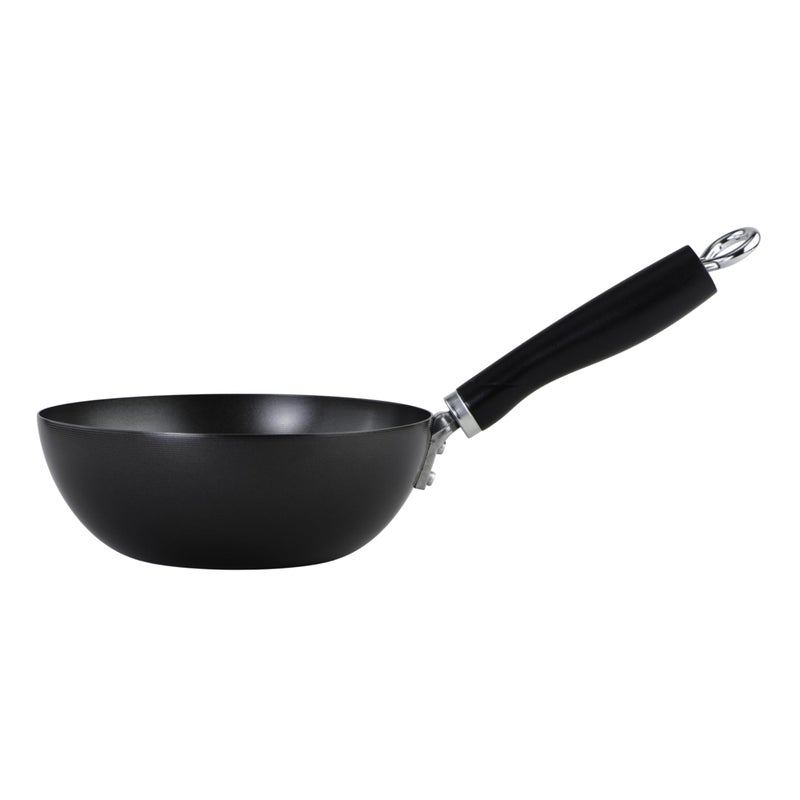 GoodCook Everyday Nonstick Wok, 8-Inch, Black, Carbon Steel Small Wok, High Wall Construction, Flat Base, Ergonomic Flame Guard Handle, Non-Stick Wok Pan for Stir Fry and SautÃ©ing - Image 5