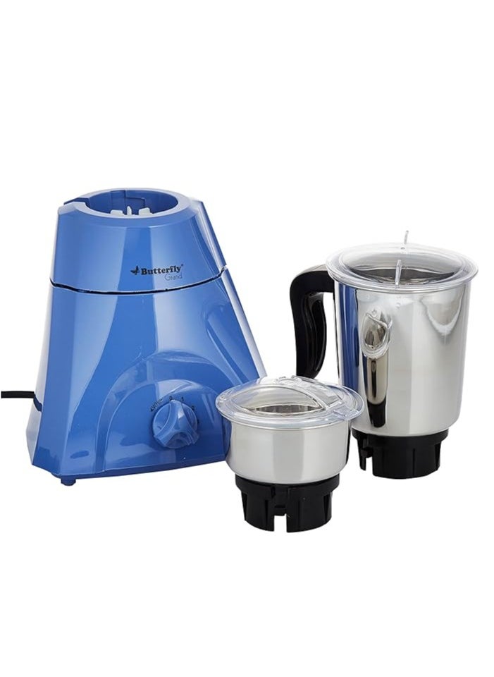 BUTTERFLY - 2 IN 1 Indian Mixer Grinder Juicer Grand, 550W Powerful Motor with Stainless Steel Jars and Blades, 2 Jars with 3 Speed Control Unbreakable Polycarbonate Jar Caps - Image 1
