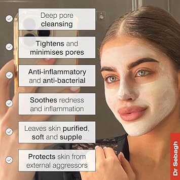 Dr. Sebagh Dr Sebagh Skin Perfecting Mask 150 ml Deep Cleansing Purifying AntiPollution Refines Pores Clears Impurities Ideal for All Skin Types AntiInflammatory AntiBacterial Softens Skin - Image 4