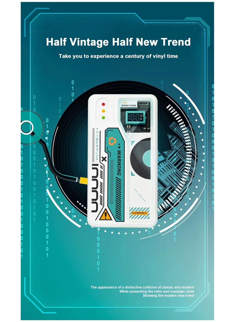 WOPOW SQ28 Old Classic CD Design Power Bank 10000mah With Cable Built-in