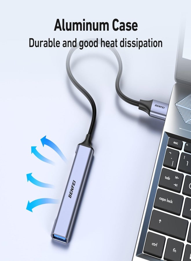 BENFEI 4-Port USB Hub: 1x 10Gbps USB 3.2 + 3X USB 2.0- for Mouse, Keyboard, Flash Drive, Printer - Compatible with Laptop, PC, Xbox, PS5 - Image 5