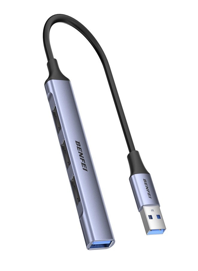 BENFEI 4-Port USB Hub: 1x 10Gbps USB 3.2 + 3X USB 2.0- for Mouse, Keyboard, Flash Drive, Printer - Compatible with Laptop, PC, Xbox, PS5 - Image 1