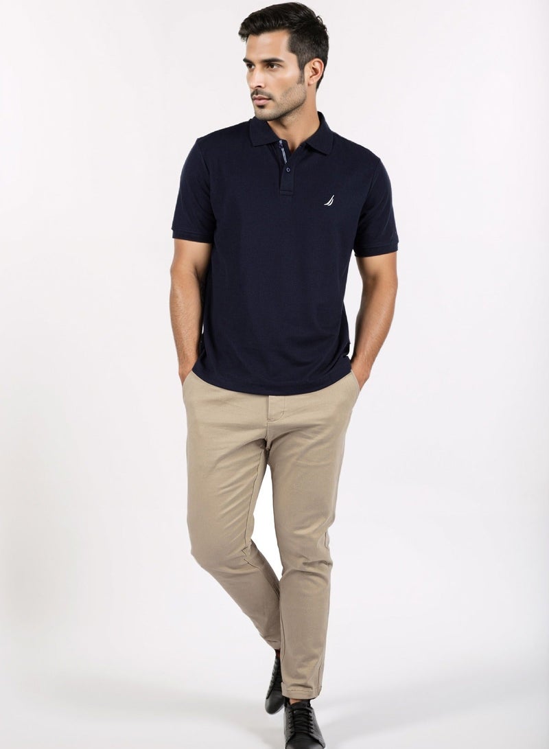 NAUTICA قميص بولو قطن بريميوم بقصة عادية مع شعار - Image 2