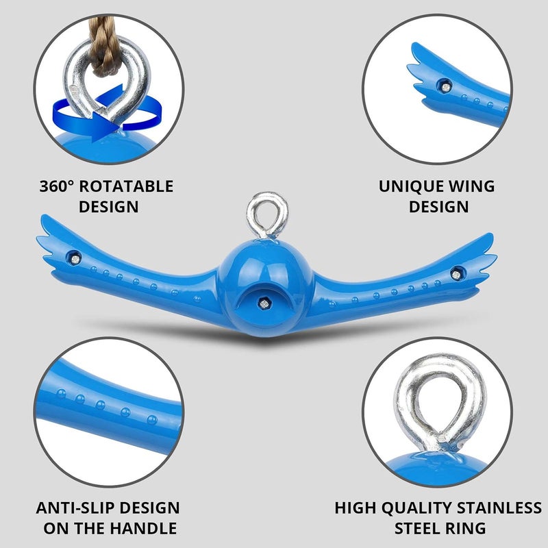 YAMIPROBI Ninja-Twister Swing Spins Set: Slackline Attachments - 360° Handle Twist-Spin Flips Toy Activate Ninja Powers - Ninja Warrior Accessories - Kids Ninja Hang Toys for Playground Backyard - Image 3