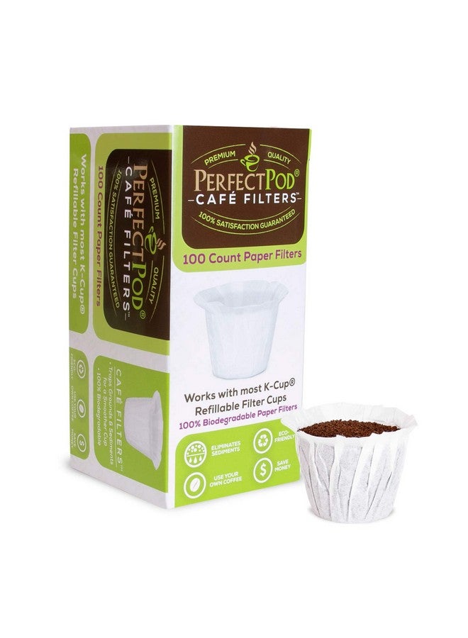 بيرفيكت بود بطانات ورقية لمرشحات القهوة لكبسولات قهوة قابلة لإعادة الاستخدام من Perfect Pod - تناسب جميع العلامات التجارية، متوافقة مع جميع الكبسولات القابلة لإعادة التعبئة - مرشحات ورقية للاستخدام مرة واحدة (100 قطعة) - Image 1