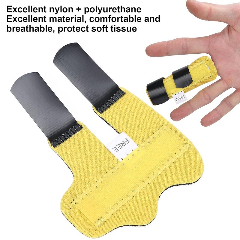 cheekyglo Professional Finger Splints, Finger Sleeves Finger Straightener Finger Strap Finger Support Finger Splint Brace Tendon Release Fingers Straightener Support Trigger Finger Splints(Yellow)Yellow - Image 5