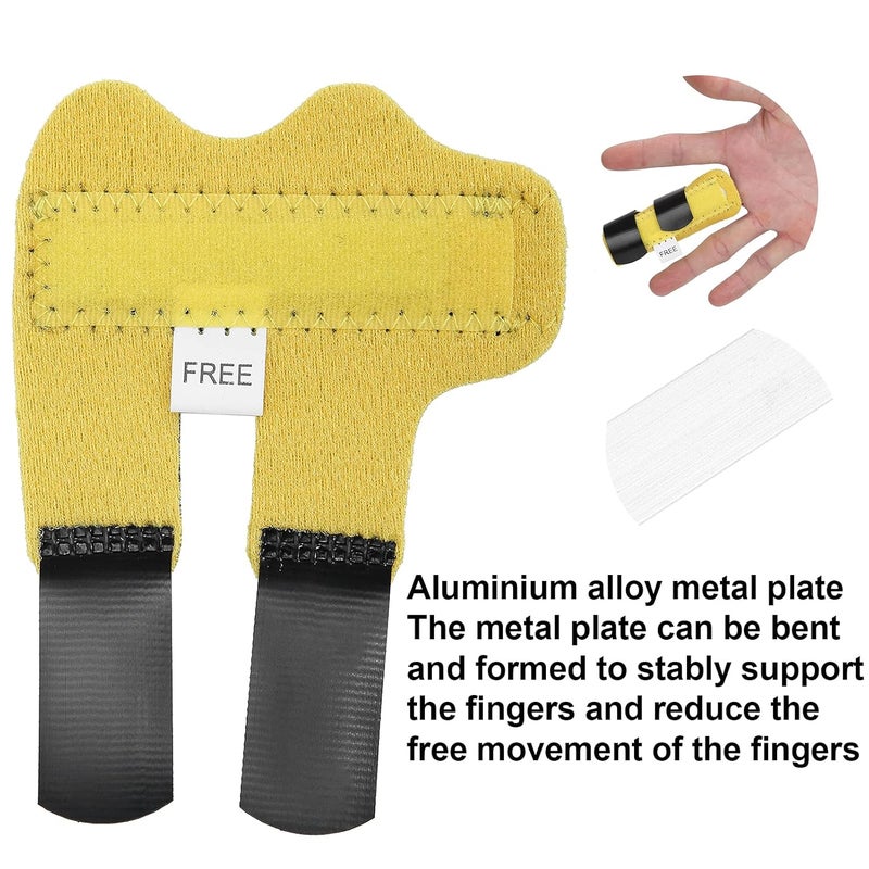 cheekyglo Professional Finger Splints, Finger Sleeves Finger Straightener Finger Strap Finger Support Finger Splint Brace Tendon Release Fingers Straightener Support Trigger Finger Splints(Yellow)Yellow - Image 4