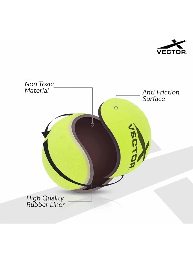 Vector X Cricket Tennis Ball – Heavy, Durable Cricket Ball for Training & Outdoor Play, Pack of 3 - Image 4