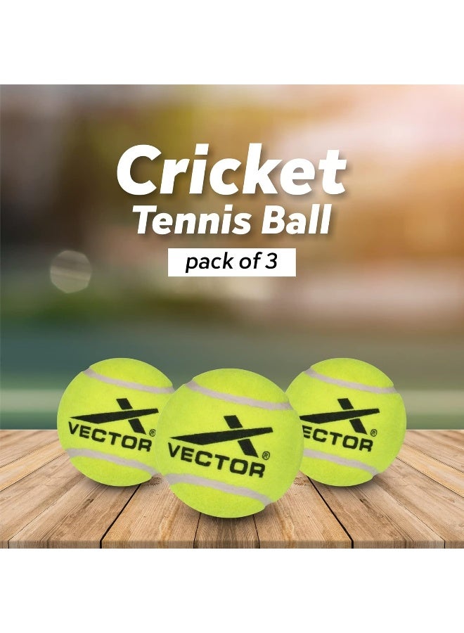 Vector X Cricket Tennis Ball – Heavy, Durable Cricket Ball for Training & Outdoor Play, Pack of 3 - Image 5